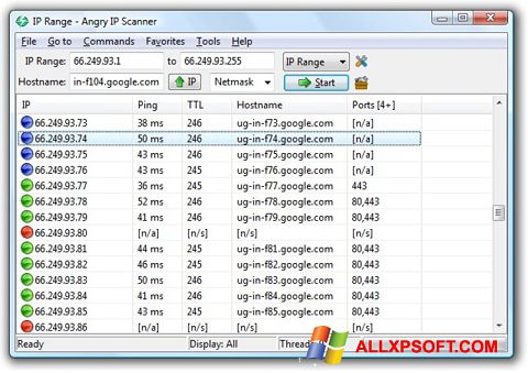 截圖 Angry IP Scanner Windows XP