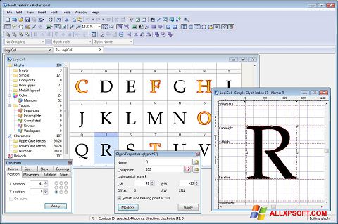 截圖 Font Creator Windows XP