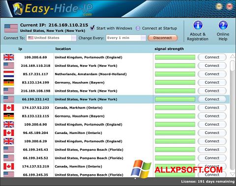 截圖 Hide IP Easy Windows XP