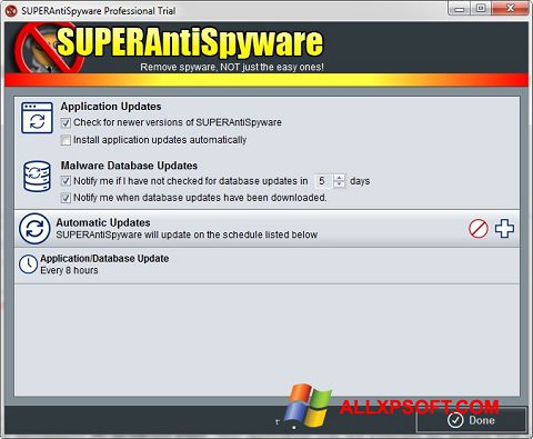 截圖 SUPERAntiSpyware Windows XP