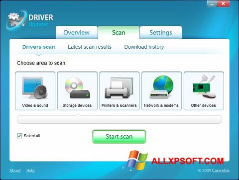 截圖 Carambis Driver Updater Windows XP