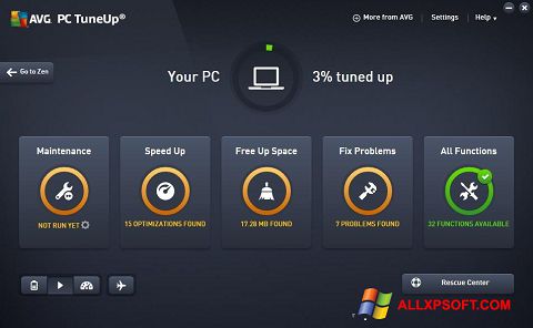 截圖 AVG PC Tuneup Windows XP