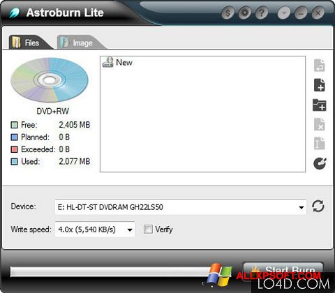 截圖 Astroburn Lite Windows XP