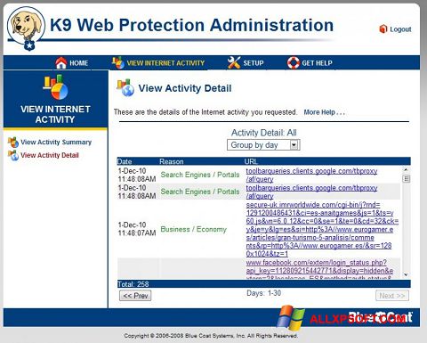 截圖 K9 Web Protection Windows XP