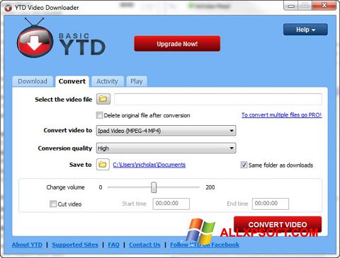 截圖 YTD Video Downloader Windows XP