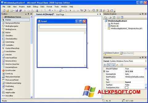 截圖 Microsoft Visual Basic Windows XP