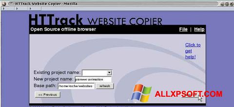 截圖 HTTrack Website Copier Windows XP