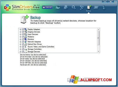 截圖 SlimDrivers Windows XP