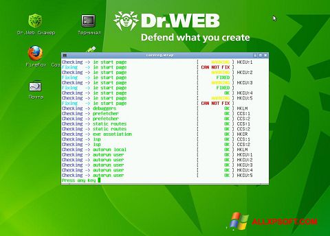 截圖 Dr.Web LiveCD Windows XP