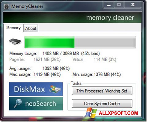 截圖 Memory Cleaner Windows XP