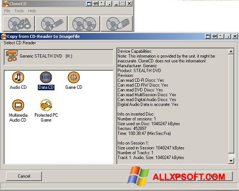 截圖 CloneCD Windows XP