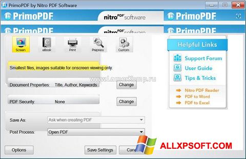 截圖 PrimoPDF Windows XP