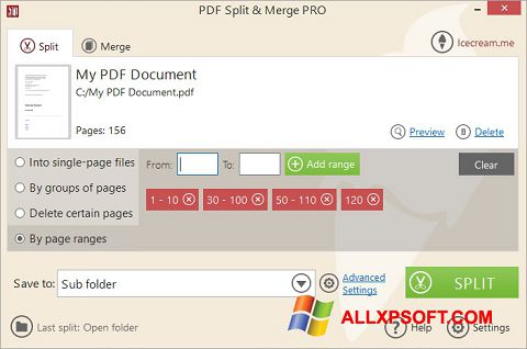 截圖 PDF Split and Merge Windows XP