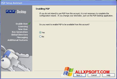 截圖 PGP Desktop Windows XP