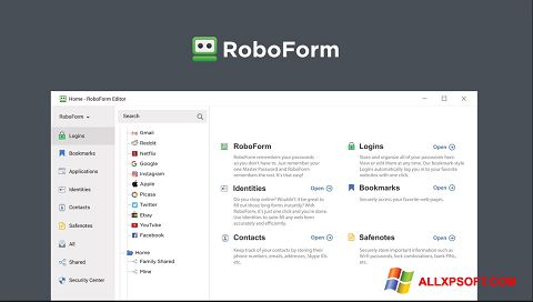 截圖 RoboForm Windows XP