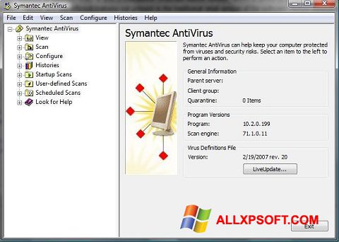 截圖 Symantec Antivirus Windows XP