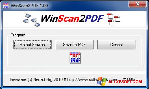 截圖 WinScan2PDF Windows XP