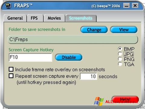 截圖 Fraps Windows XP