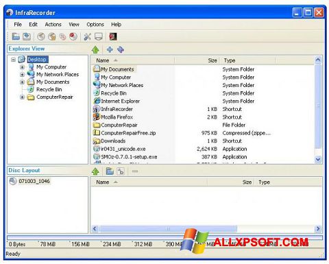 截圖 InfraRecorder Windows XP