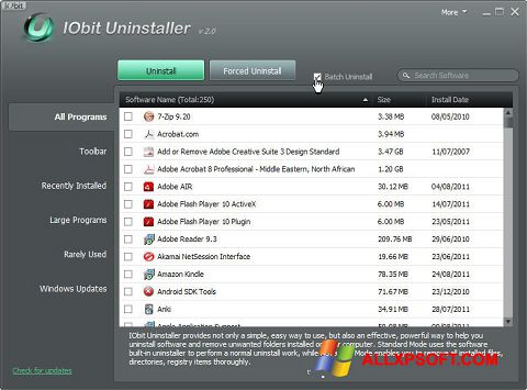 截圖 IObit Uninstaller Windows XP