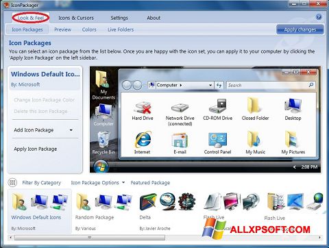 截圖 IconPackager Windows XP