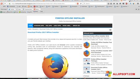 截圖 Mozilla Firefox Offline Installer Windows XP