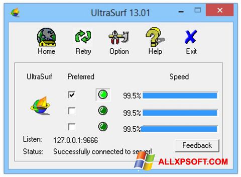 截圖 UltraSurf Windows XP