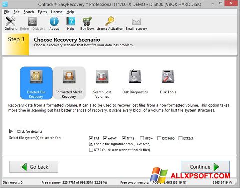 截圖 EasyRecovery Professional Windows XP