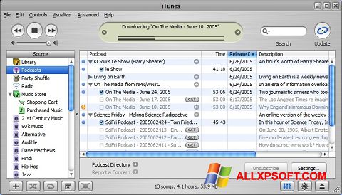 截圖 iTunes Windows XP