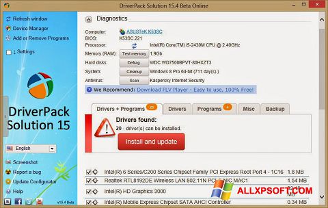 截圖 DriverPack Solution Online Windows XP