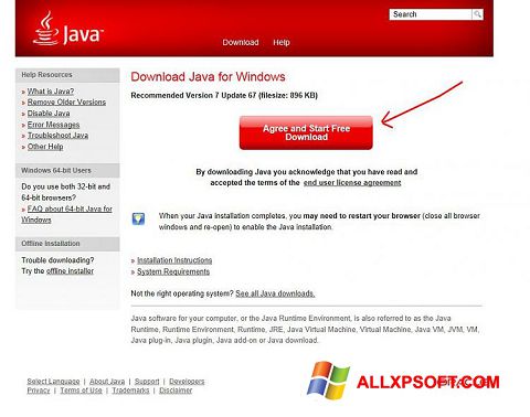 java for windows xp sp3 32 bit free download