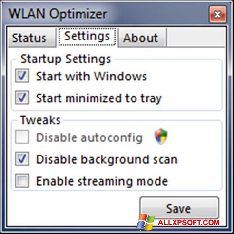 截圖 WLAN Optimizer Windows XP